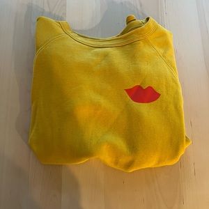 Clare V Yellow Lips Sweatshirt